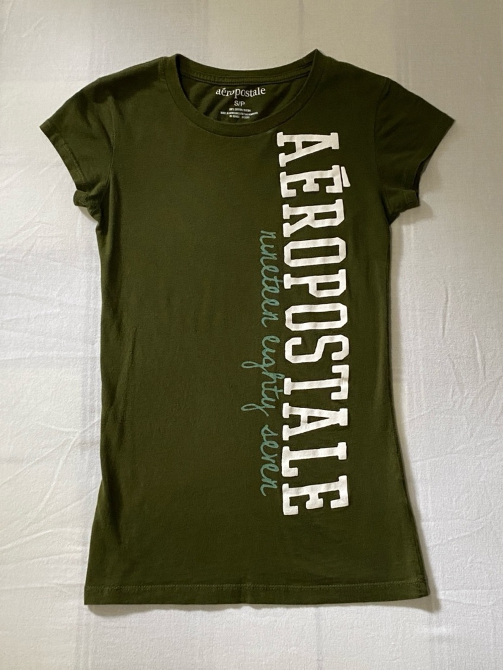 Vintage Aeropostale Fitted Baby Tee With Graphic Print